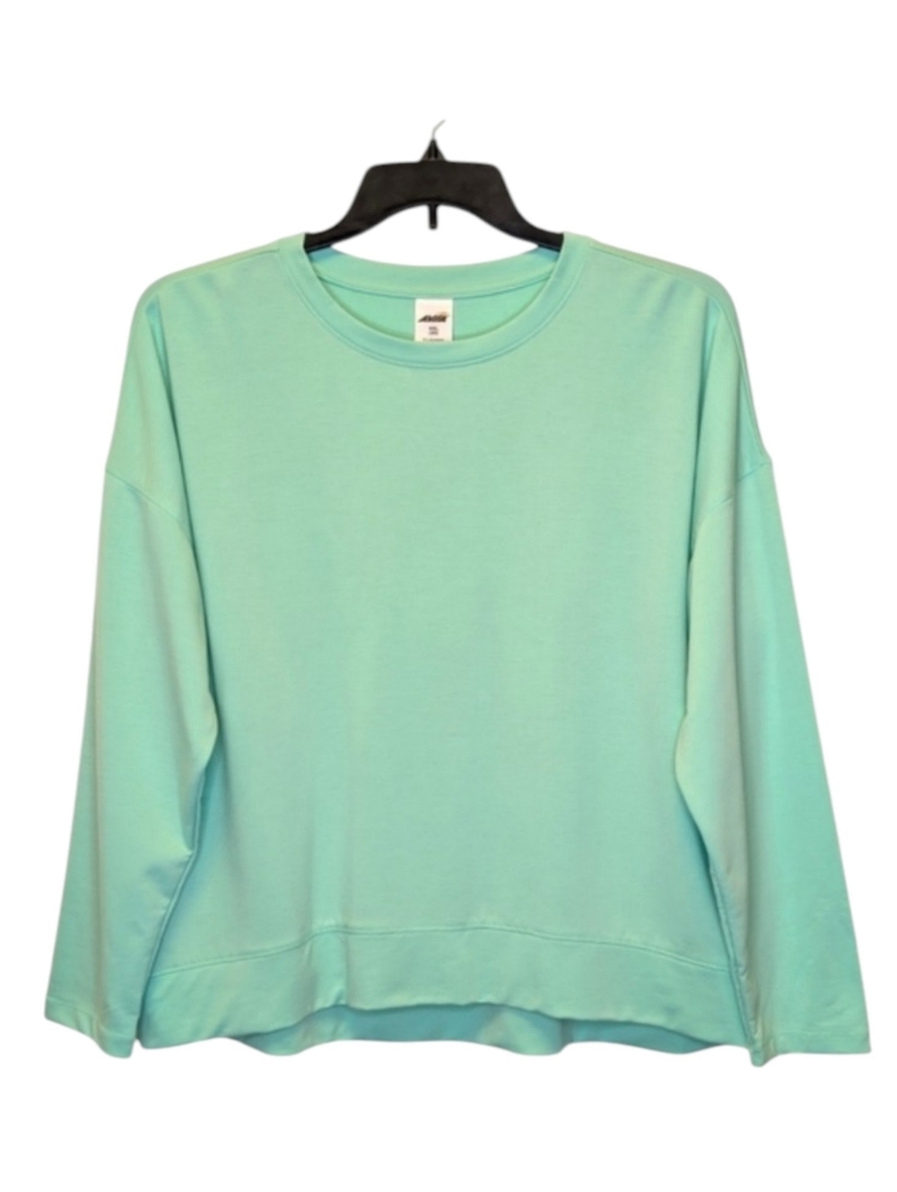 Avia Sherbet Green Relaxed Fit Long Sleeve Athleisure Spring Pullover